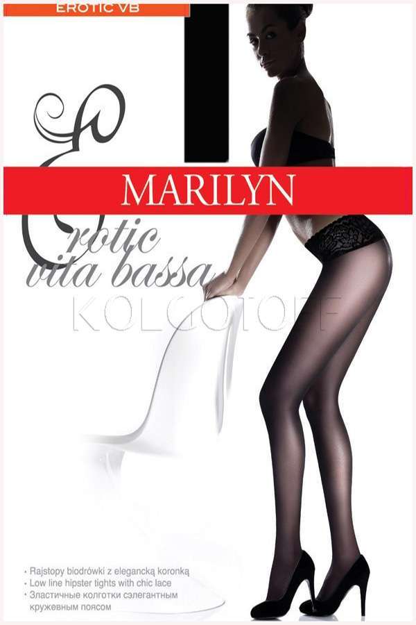 Женские колготки с силиконовым поясом MARILYN Erotic 30 vita bassa